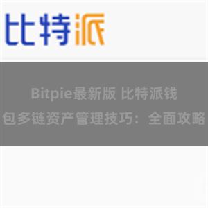 Bitpie最新版 比特派钱包多链资产管理技巧：全面攻略