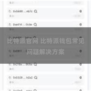 比特派官网 比特派钱包常见问题解决方案
