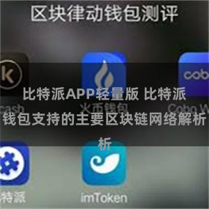 比特派APP轻量版 比特派钱包支持的主要区块链网络解析