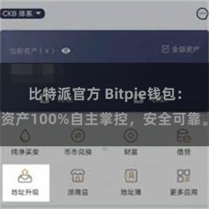 比特派官方 Bitpie钱包：资产100%自主掌控，安全可靠。